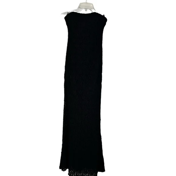 NWT 2021 ZARA Black Strapless Lace Midi Dress S - Picture 2 of 12